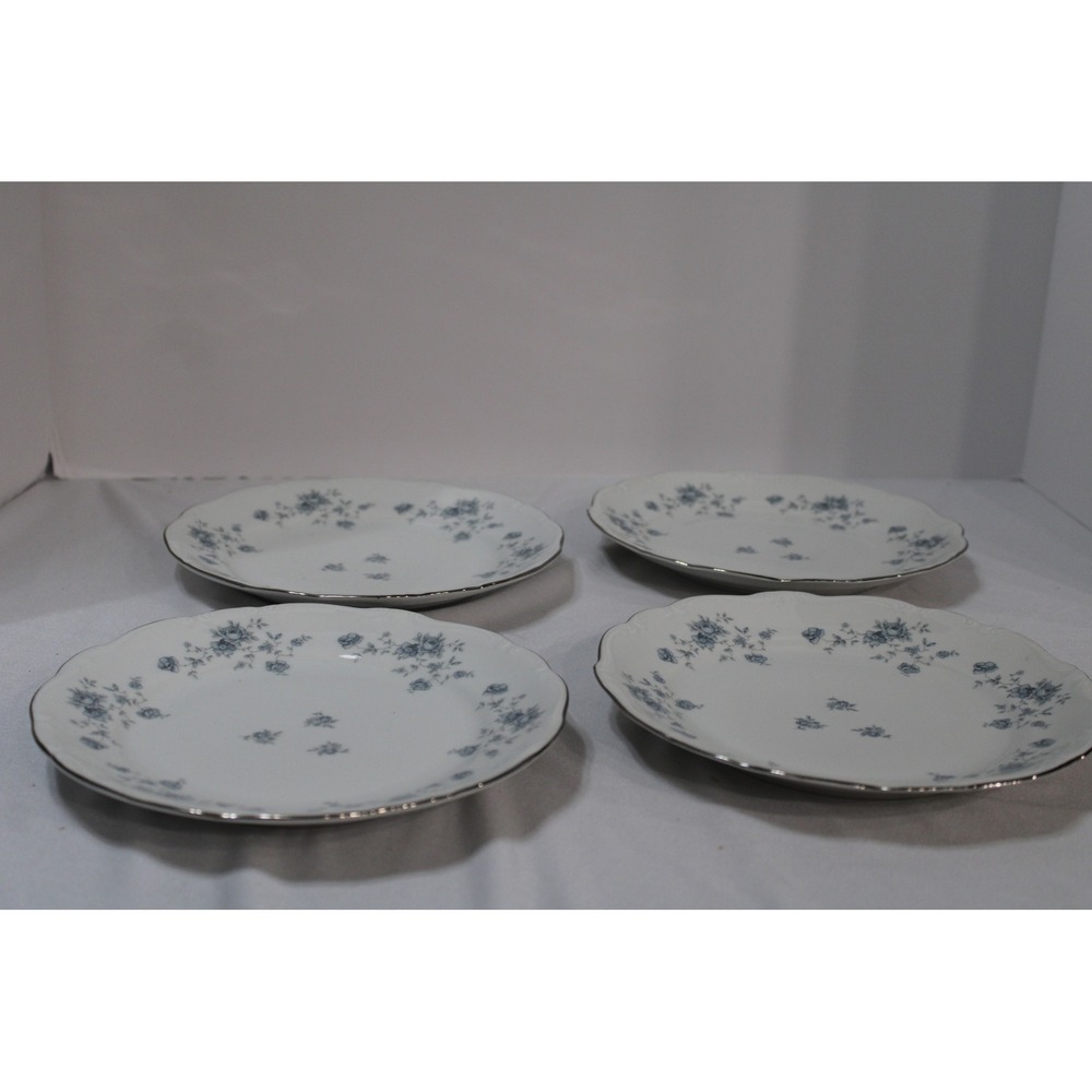 Johann Haviland Blue Garland Salad Plates Set of 4 Bavaria Germany Fine China